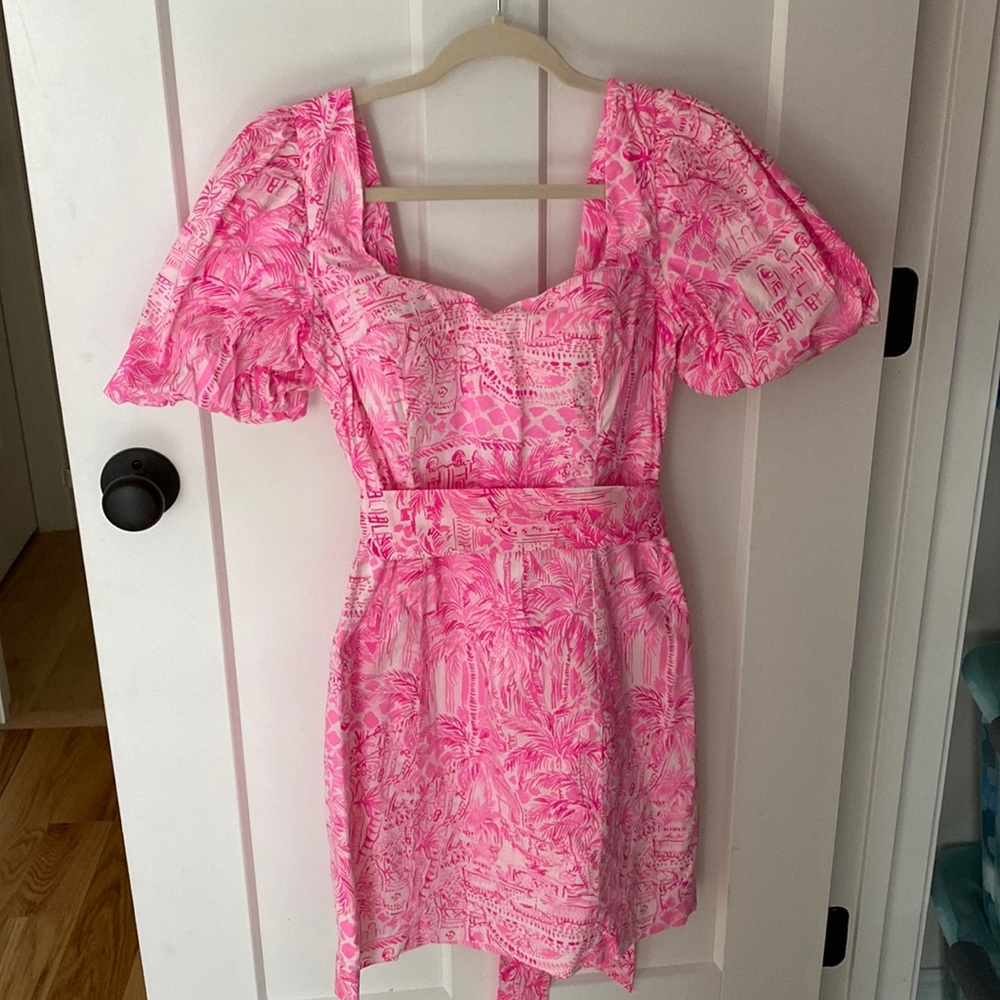 COPY - Lilly Pulitzer puff sleeve dress, size 6.
